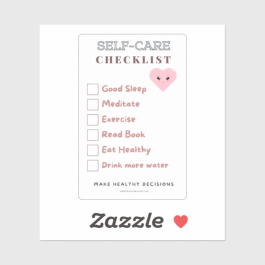 STICKER SELF-CARE CHECKLIST (Vel)