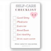 STICKER SELF-CARE CHECKLIST (Voorkant)