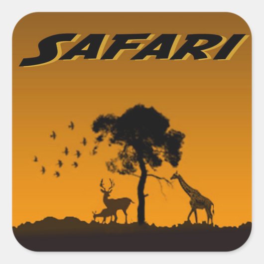 Sticker Serengeti Safari (Voorkant)