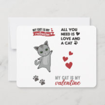 Sticker Set Katten Mijn kat is mijn Valentijn
