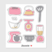 Sticker set Keukenapparaten Koken Bakken (Vel)