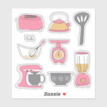 Sticker set Keukenapparaten Koken Bakken