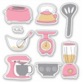 Sticker set Keukenapparaten Koken Bakken (Voorkant)