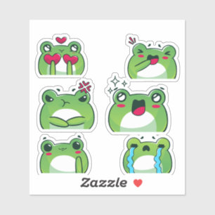 Sticker Set met Emoji Reactiegezichten van een Cut