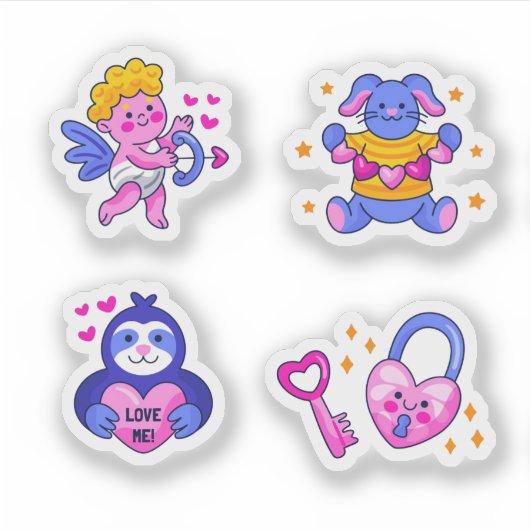 Sticker set met liefde (Voorkant)