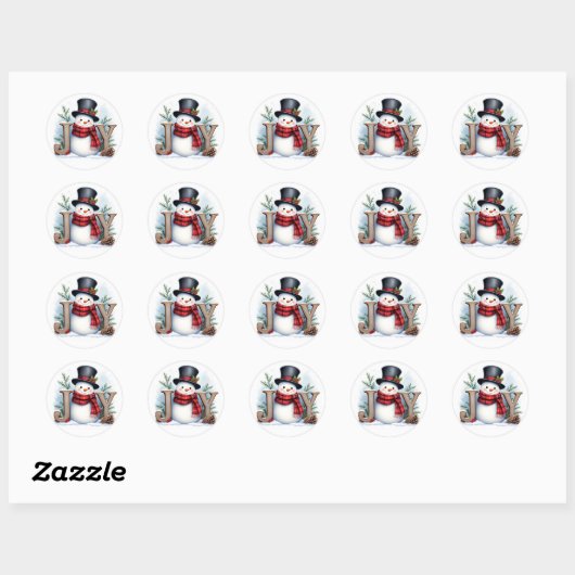 Sticker set van Sneeuwman JOY (Vel)