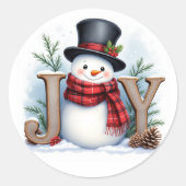 Sticker set van Sneeuwman JOY (Voorkant)