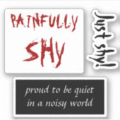 Sticker set verlegenheid Vinyl sticker (Voorkant)