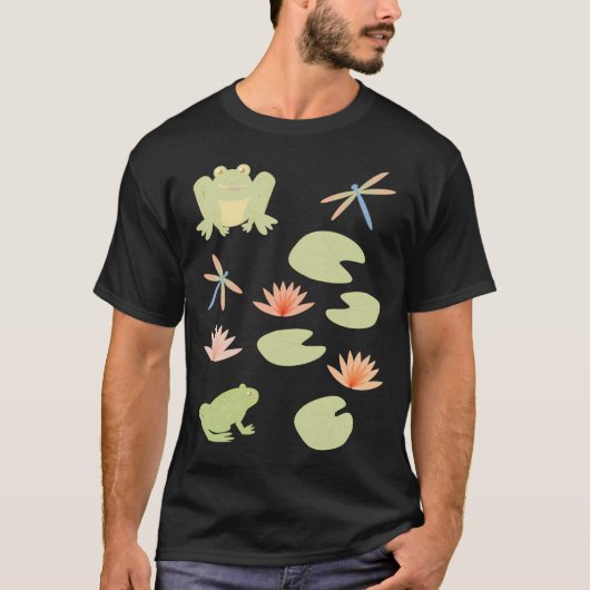 Sticker Set Vijver Vrienden T-shirt (Voorkant)