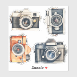Sticker Set Vintage SLR-camera's Fotograaf Vinyl