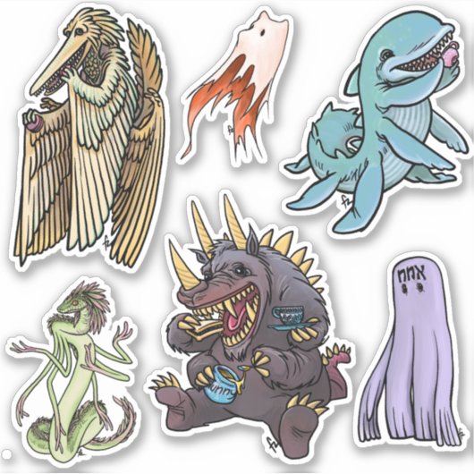 Sticker Sheet - Monster Tea Party (Voorkant)