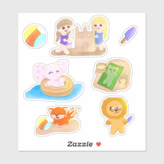 Sticker Sheet - Summer Time Toys (Vel)