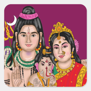 Sticker Shiva's Familie