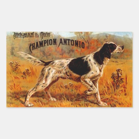 Sticker  sigaar Ad Hunting Bird Dog Champion (Voorkant)