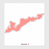 Sticker Silhouette Decal van de vissers - Roze (Vel)