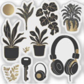 Sticker Silhouetten: Elegant & Minimalistisch Dage (Voorkant)