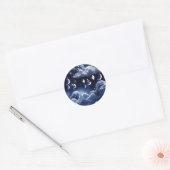 Sticker - Silver Celestial Moon Lunar Design  (Envelop)