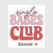 Sticker Single Babes Club - Valentijnsticker (Vel)