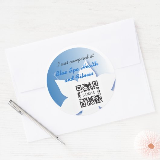 Sticker Sjabloon Blue Spa (Envelop)