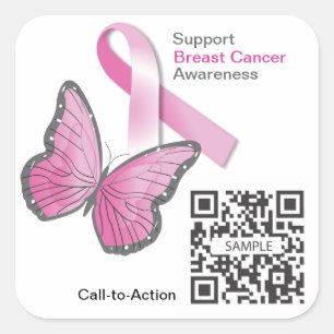 Sticker Sjabloon Breast Cancer Bewustheid