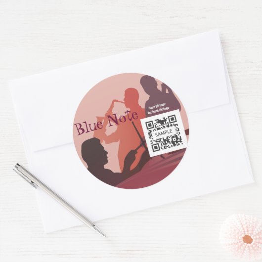 Sticker Sjabloon Event Jazz Band (Envelop)