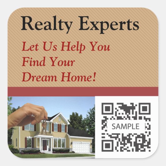 Sticker Sjabloon Realty Experts (Voorkant)