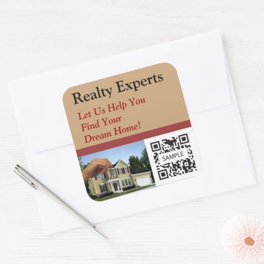 Sticker Sjabloon Realty Experts (Envelop)