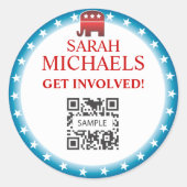 Sticker Sjabloon Republican Elephant (Voorkant)