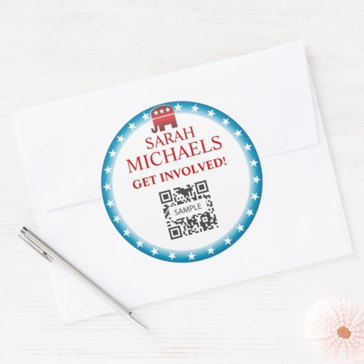 Sticker Sjabloon Republican Elephant (Envelop)