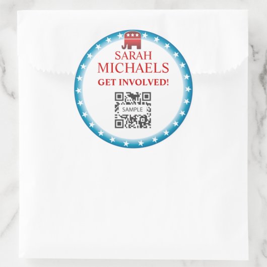 Sticker Sjabloon Republican Elephant (Tas)