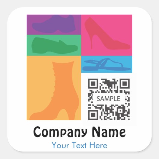 Sticker Sjabloon Retail Shoes (Voorkant)