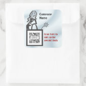 Sticker Sjabloon Shop Meisje (Tas)