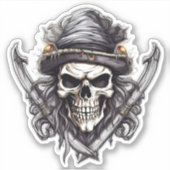 Sticker Skull and Crossbones (Voorkant)