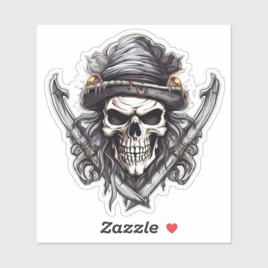 Sticker Skull and Crossbones (Vel)