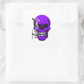 Sticker Skull Head, Skelet Halloween Invitation (Tas)