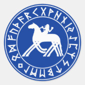 Sticker Sleipnir Shield op zwart (Voorkant)