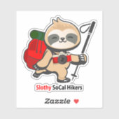Sticker Slothy SoCal Hikers (Vel)