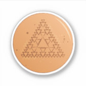 Sticker spel Dalgona meerdere driehoek (Voorkant)