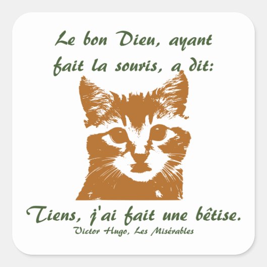 Sticker Square: Le Chat (Voorkant)