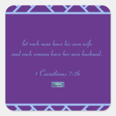 Sticker Square (Paarse driehoeken)RFPMDesigns©️202 (Voorkant)