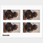 Sticker Staal Paard Locomotief Stat (Vel)