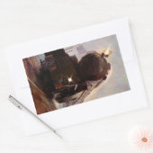 Sticker Staal Paard Locomotief Stat (Envelop)