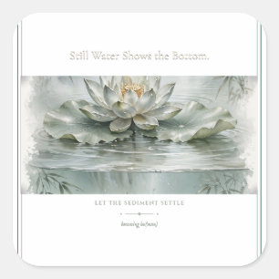 Sticker Stil Water Toont de Bodem