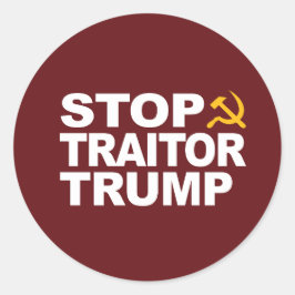 sticker "Stop Traitor Trump"