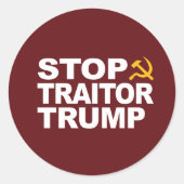sticker "Stop Traitor Trump" (Voorkant)