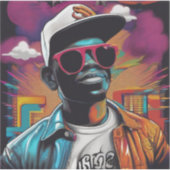 Sticker - Street graffiti art RAP and Hip Hop (Voorkant)