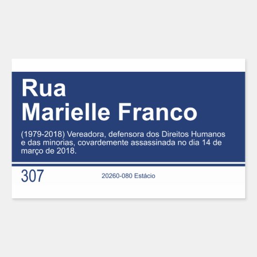 Sticker Street teken Marielle Franco (Voorkant)
