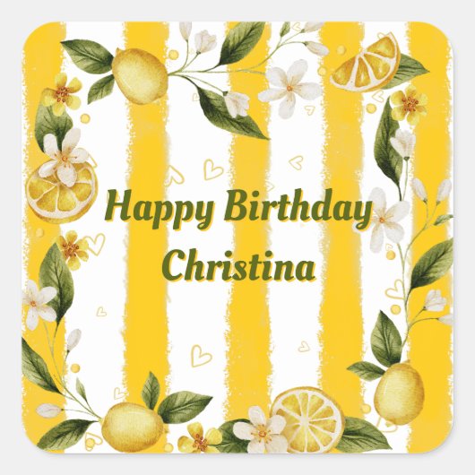 Sticker Summer Birthday Party Collectie (Voorkant)