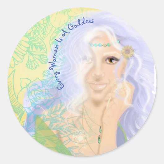 Sticker, Summer Solstice Goddess Sticker (Voorkant)