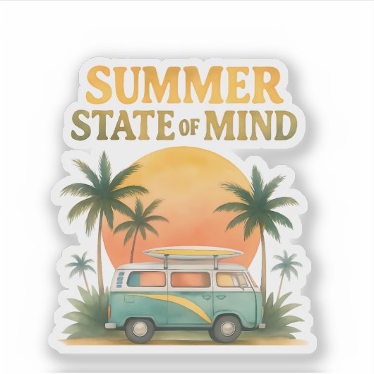 sticker "Summer State of Mind" (Voorkant)